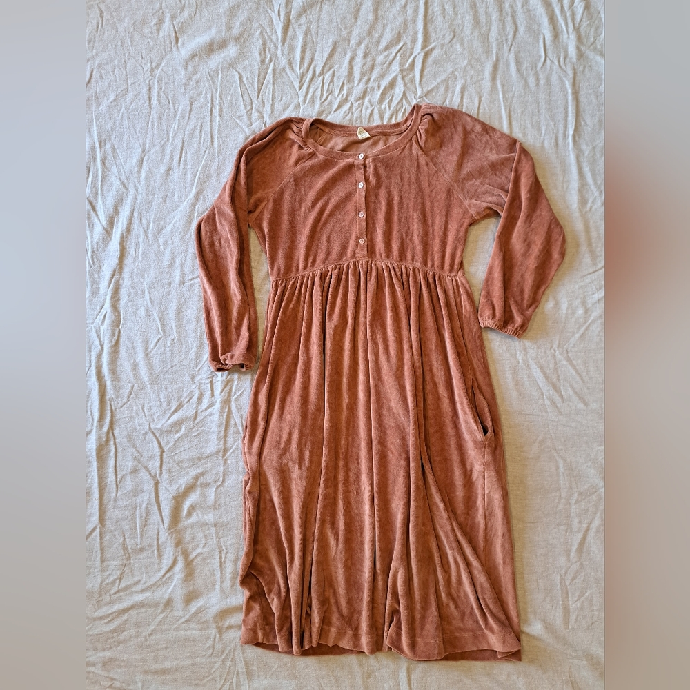 Kate Quinn 100% Cotton Velour Dress
